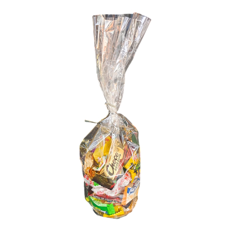 Clear Cellophane Round Bottom BOPP Plastic Bag Transparent Cylinder Plastic Bag with Cardboard