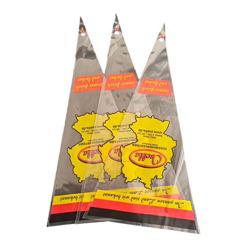 Disposable Treat Clear Cello Sweet Bags  Bopp Transparent Custom Plastic Piping Food Candy Packaging Triangle Cone Bags