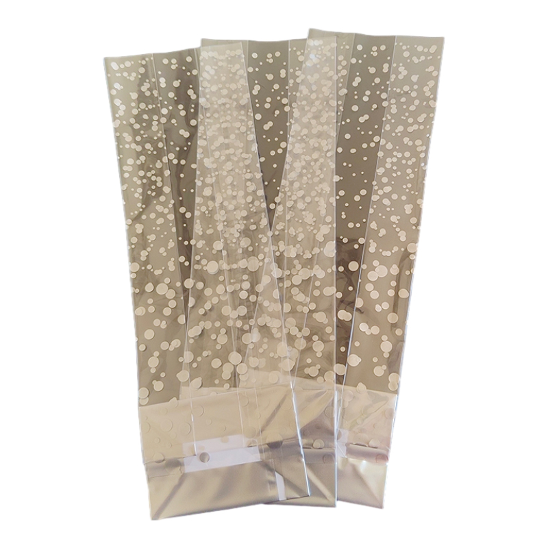 Seasonal opp cellophane clear bags Christmas gift clear block bottom cellophane bags Customized printed clear cellophane bags